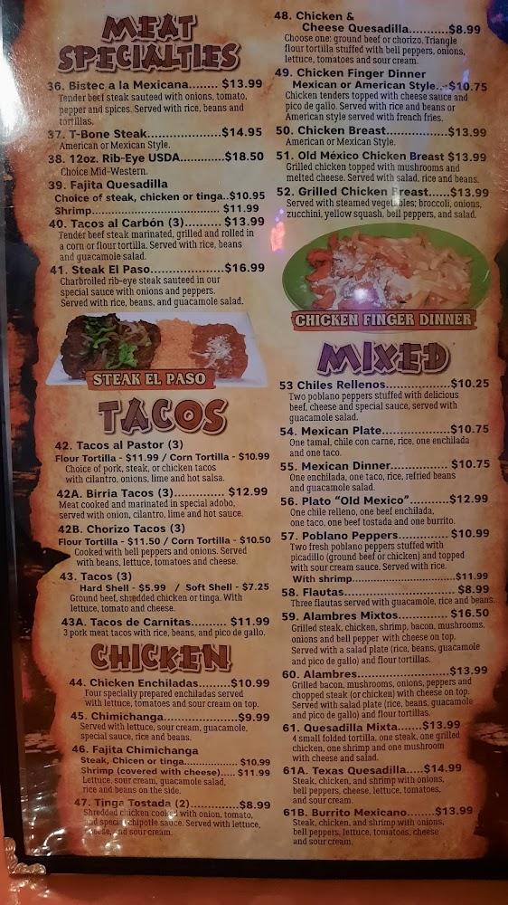 Old Mexico Menu image 2